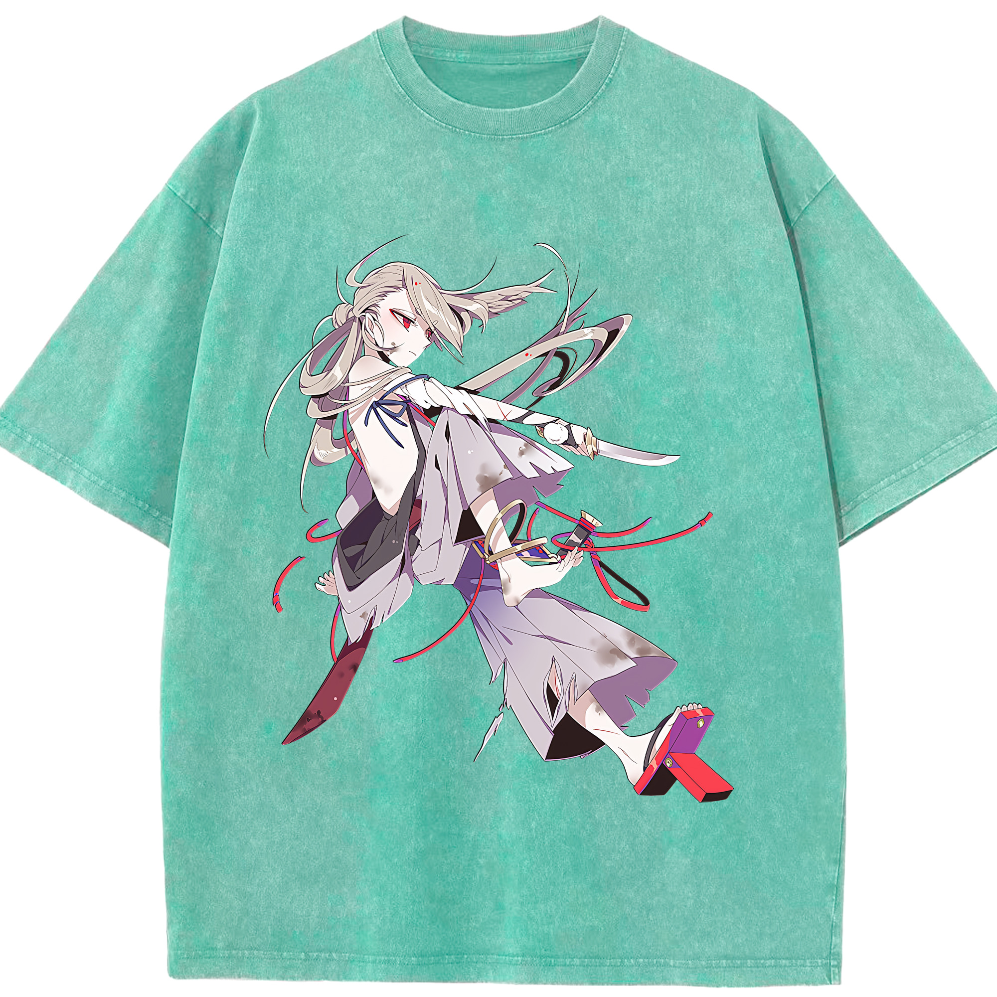 （画像用） 刀剣乱舞 Touken Ranbu 綿100% ヴィンテージ風 半袖Tシャツ（フロントプリント）